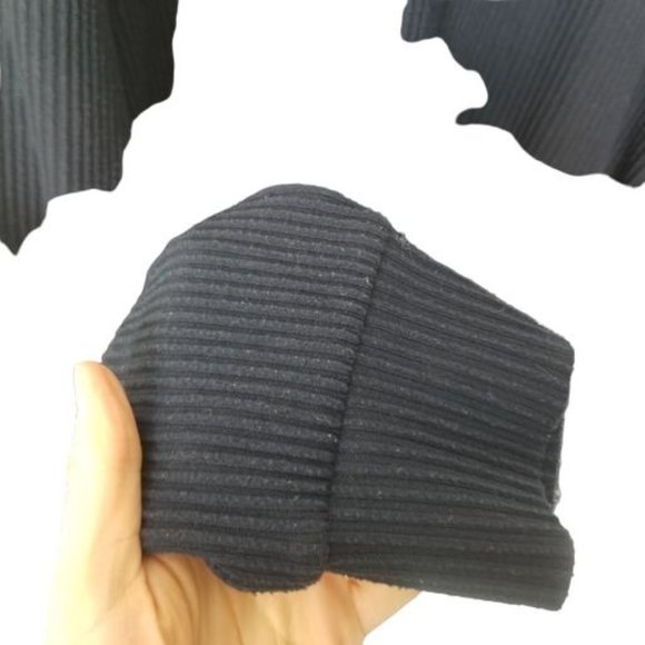 Alo Yoga Womens L Blue Ribbed Knit Muse Cropped Ho - Picture 5 of 8